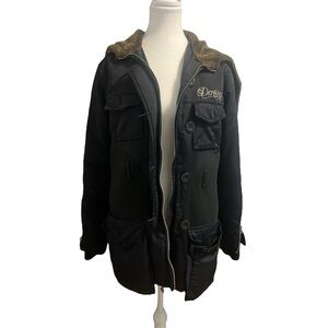 🐻Vintage Y2K Winter Fur Hood Coat